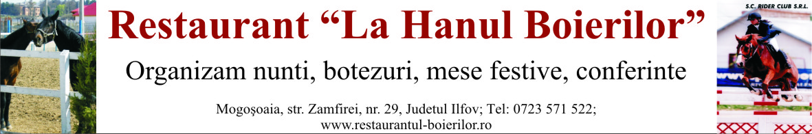 Restaurantul La Hanul Boierilor, organizeaza nunti.